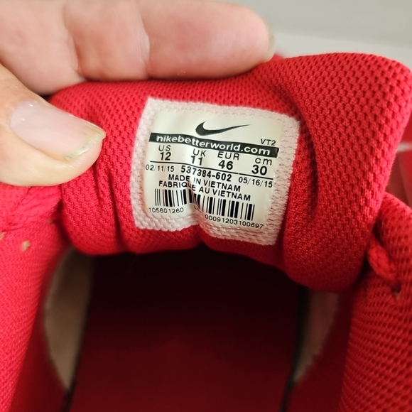 Nike Air Max 90 Essential Men's Size 12 Gym Red 537384-602 Athletic Sneakers - Picture 7 of 11